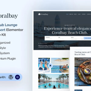 Coralbay - Beach Club Lounge Bar & Resort Elementor Template Kit