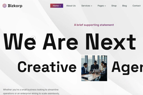 Bizkorp - Creative Business Agency WordPress Theme
