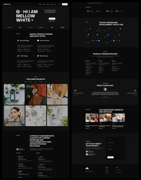 Mellow - Personal Portfolio WordPress Theme - Image 2