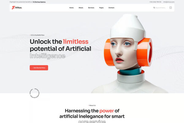 Ainus - AI Agency & Technology WordPress Theme - Image 2