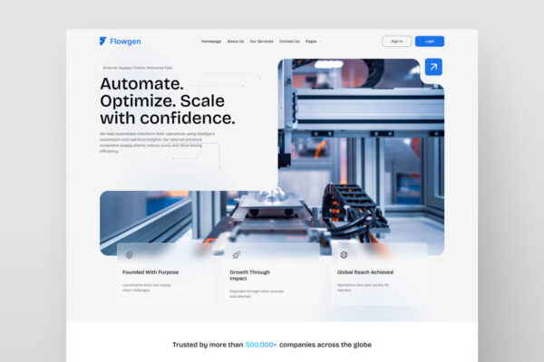 Flowgen – Operations & Supply Chain Consulting Elementor Template Kit - Image 4