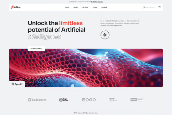 Ainus - AI Agency & Technology WordPress Theme - Image 3