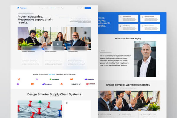 Flowgen – Operations & Supply Chain Consulting Elementor Template Kit - Image 3